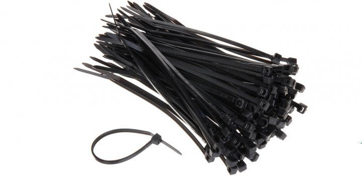 Хомут стяжний капрон.UV чорний 150х3,6 100шт