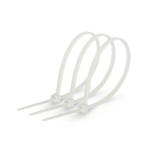Хомут стяжний капрон. білий 200х4,8 100шт