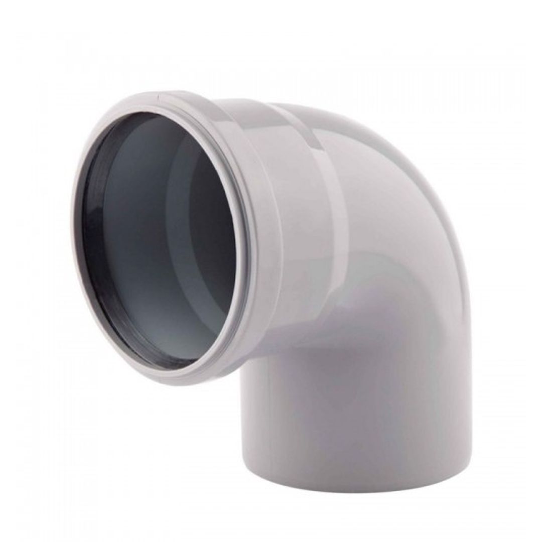 Коліно з поліпр. (90)  50х50 (1 гумка) д/каналіз. труб TA Sewage