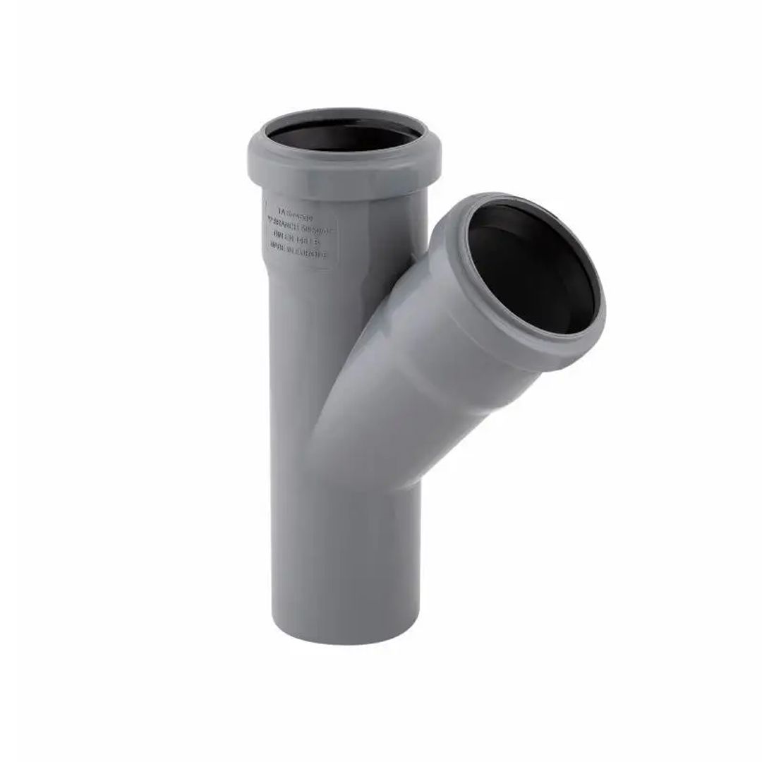 Трійник з поліпроп. (45)  50х50х50 (2 гумки) д/каналіз. труб TA Sewage