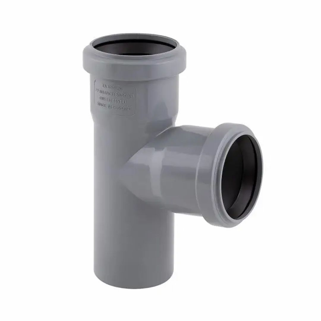 Трійник з поліпроп. (90)  50х50х50 (2 гумки) д/каналіз. труб TA Sewage