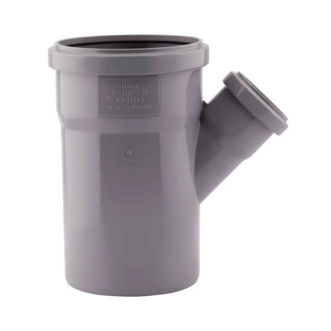 Трійник з поліпроп. (45)  110х50х110 (1+1 гумки) д/каналіз. труб TA Sewage