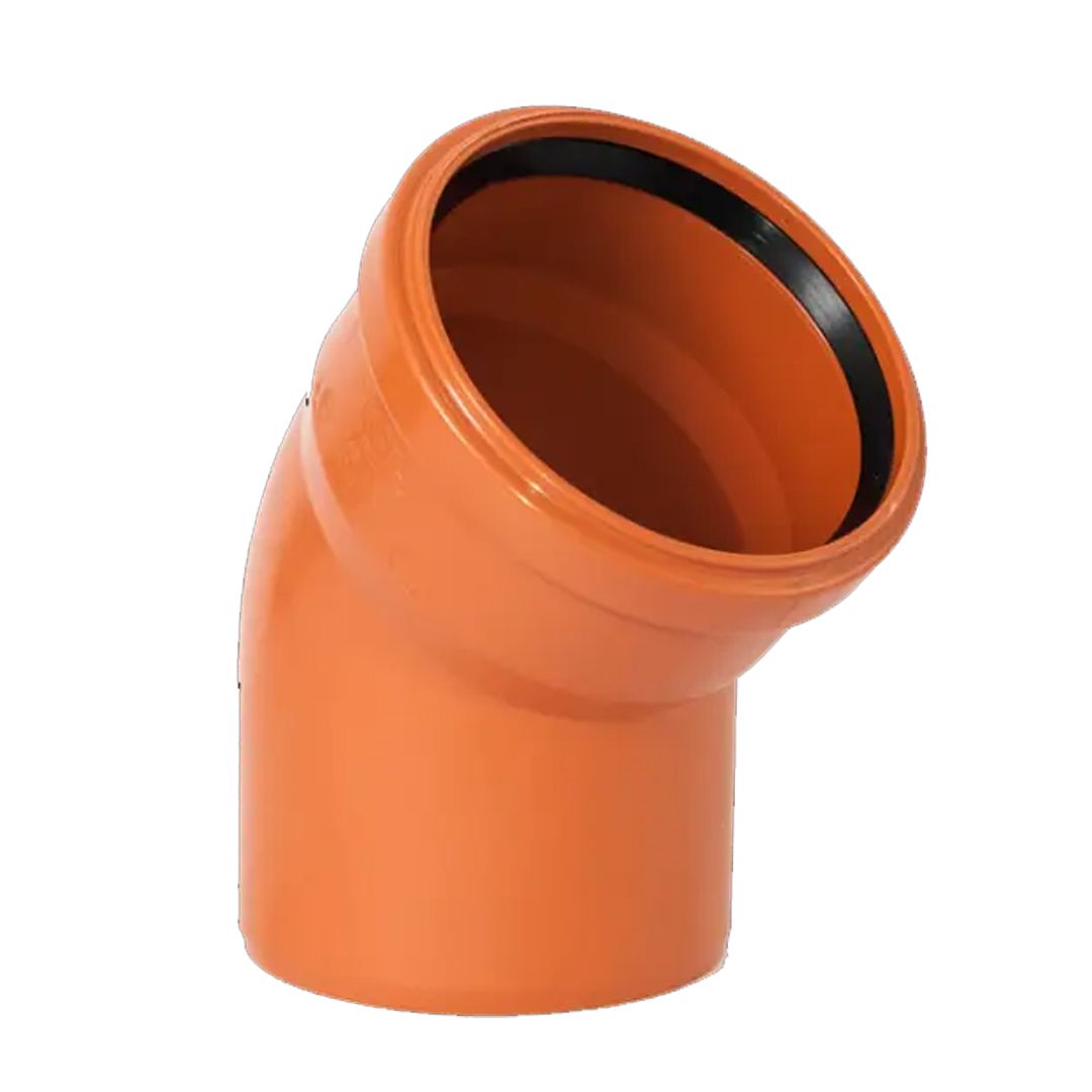 Коліно KG з полівінілхл. (45) 110х110 д/каналіз. труб (220220) Оstendorf