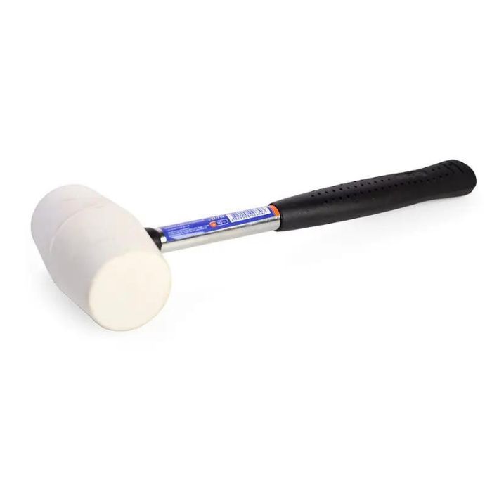 Гумовий молоток металева ручка 450гр (біла гума)