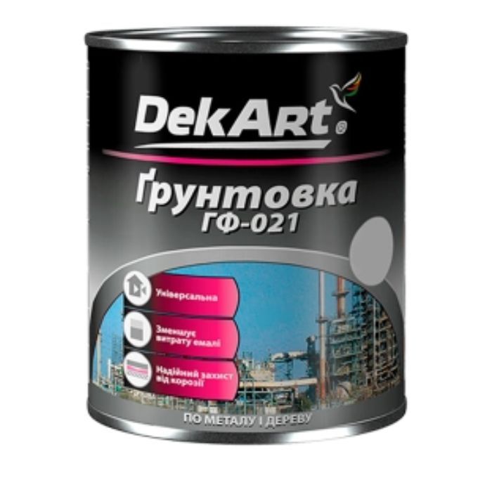 Грунтовка ГФ-021 чорна антикор ТМ "DekArt"- 2,8 кг