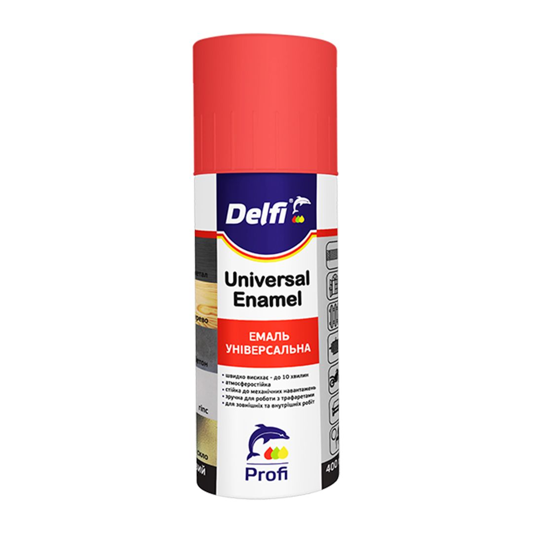 Емаль ТМ"Delfi"  універсальна 8017 т-коричневий  в ае.упаковці, 400мл