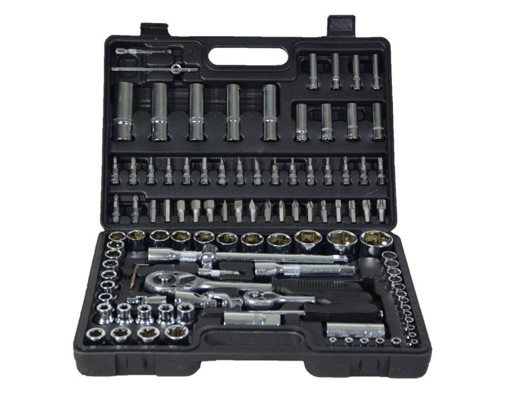 Набір головок з тріскачкою 1/2", 1/4", 108шт в кейсі