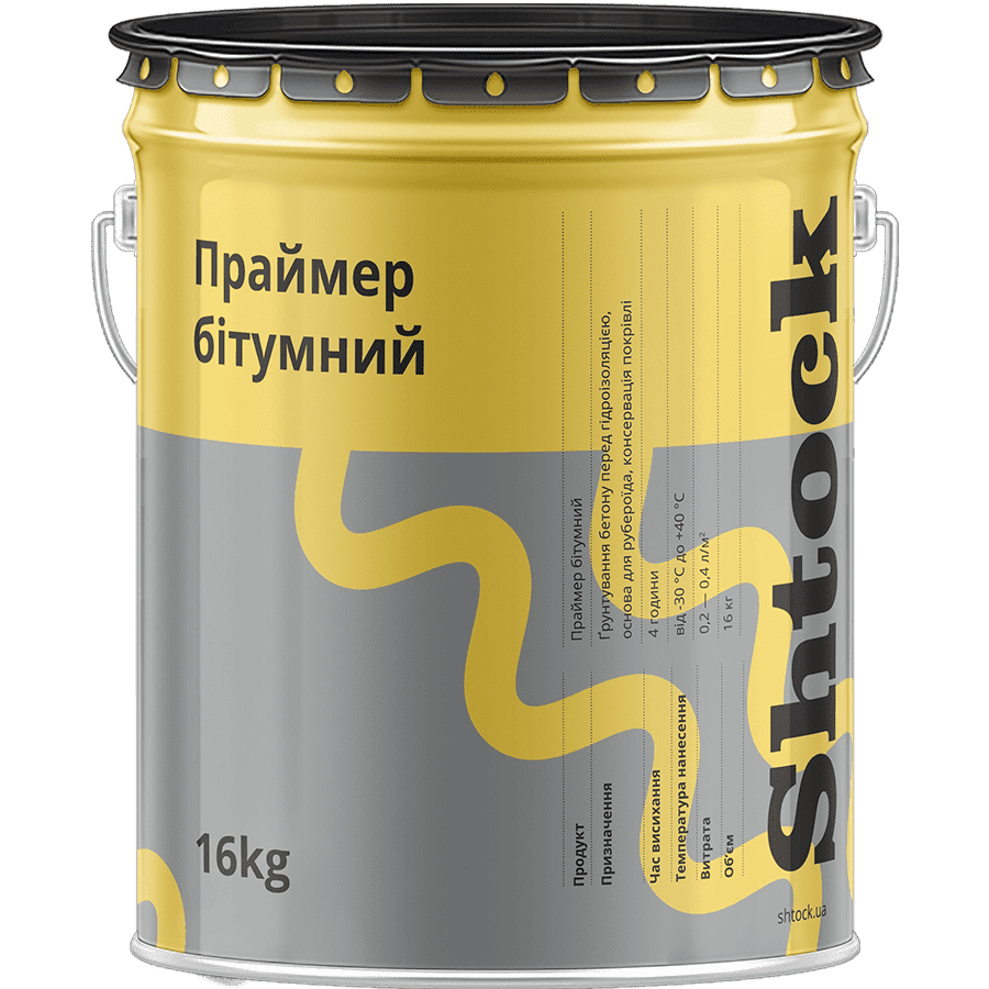 Мастика гідроізоляційна бітумно-каучукова фундаментна, 18кг (24)