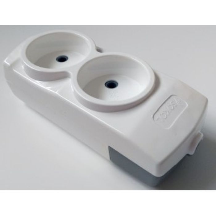 Колодка на 2 гнізда без заземлення Sokol