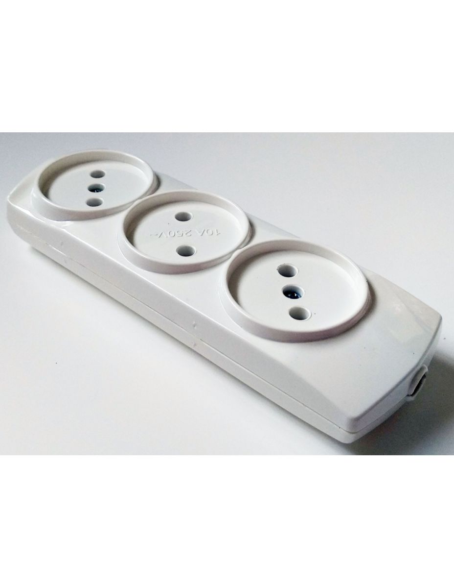 Колодка на 3 гнізда без заземлення Sokol