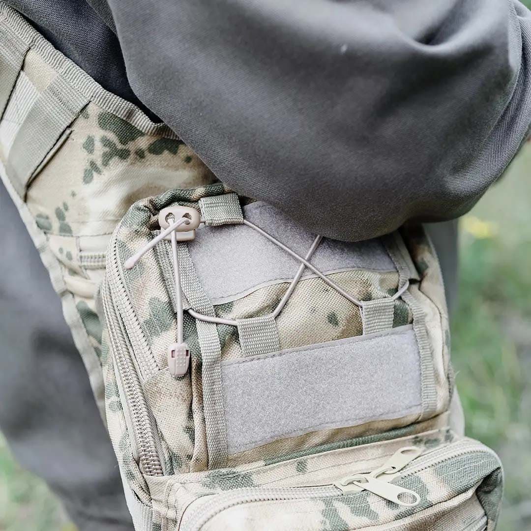 Тактична сумка через плече на стегно. Колір: пісочний камуфляж.