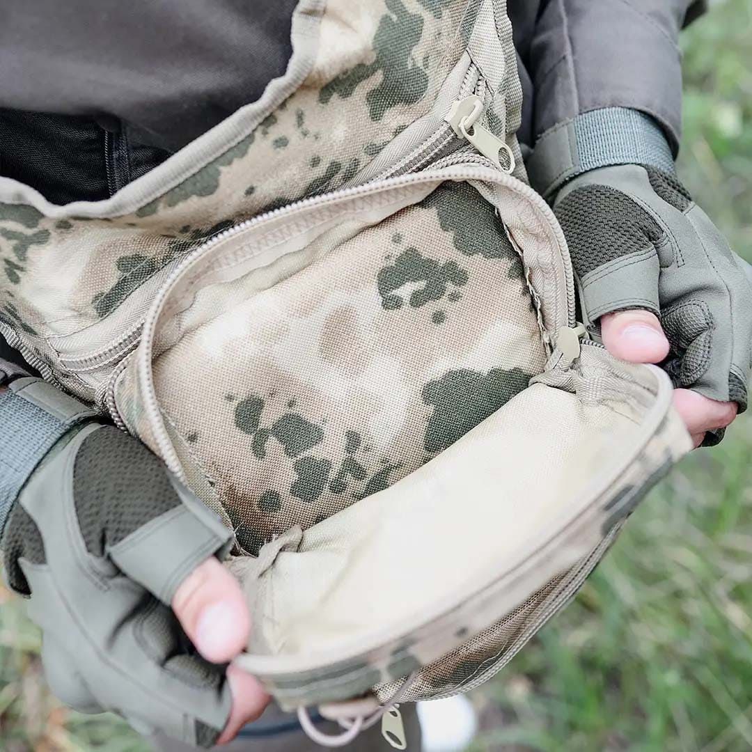 Тактична сумка через плече на стегно. Колір: пісочний камуфляж.