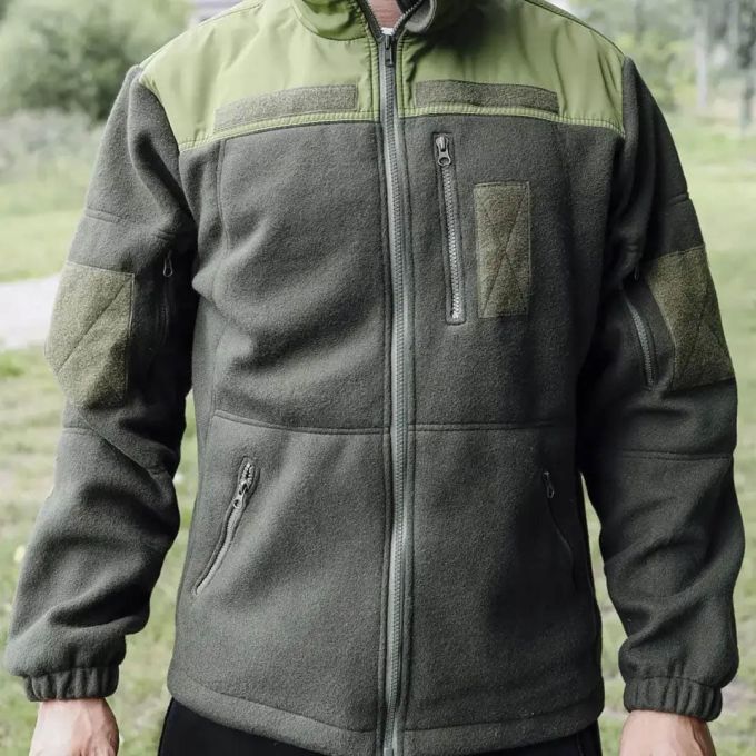 Кофта флісова олива розмір з водовідштовхуючими вставками L