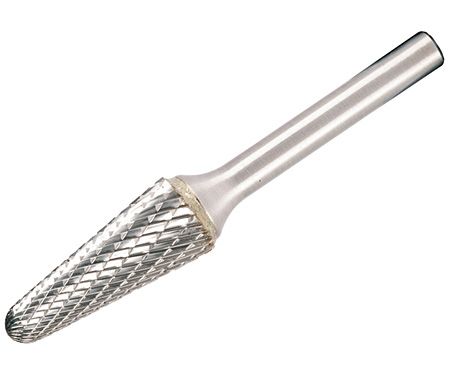 Твердосплавна фреза 9,6x30x76 мм конічна (із заДискленим кінчиком / L-форма)