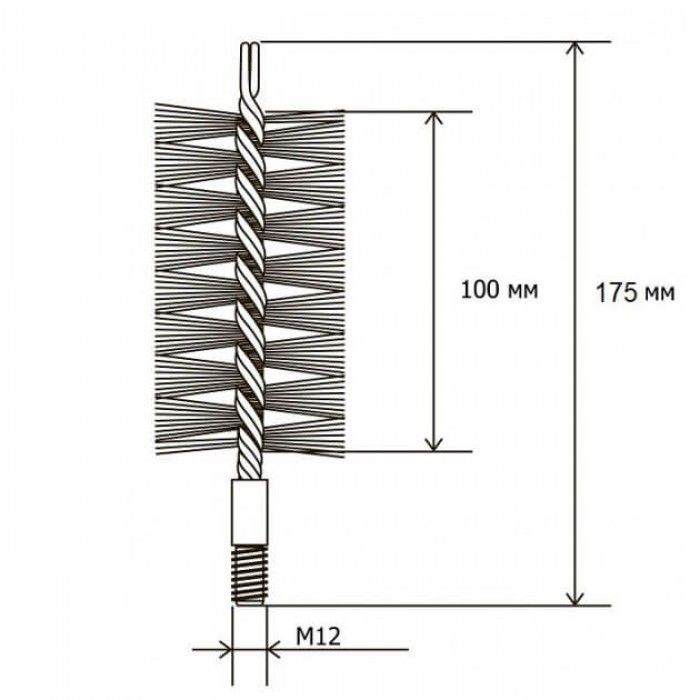 Щітка металева для чищення теплообмінника «Savent», 60мм