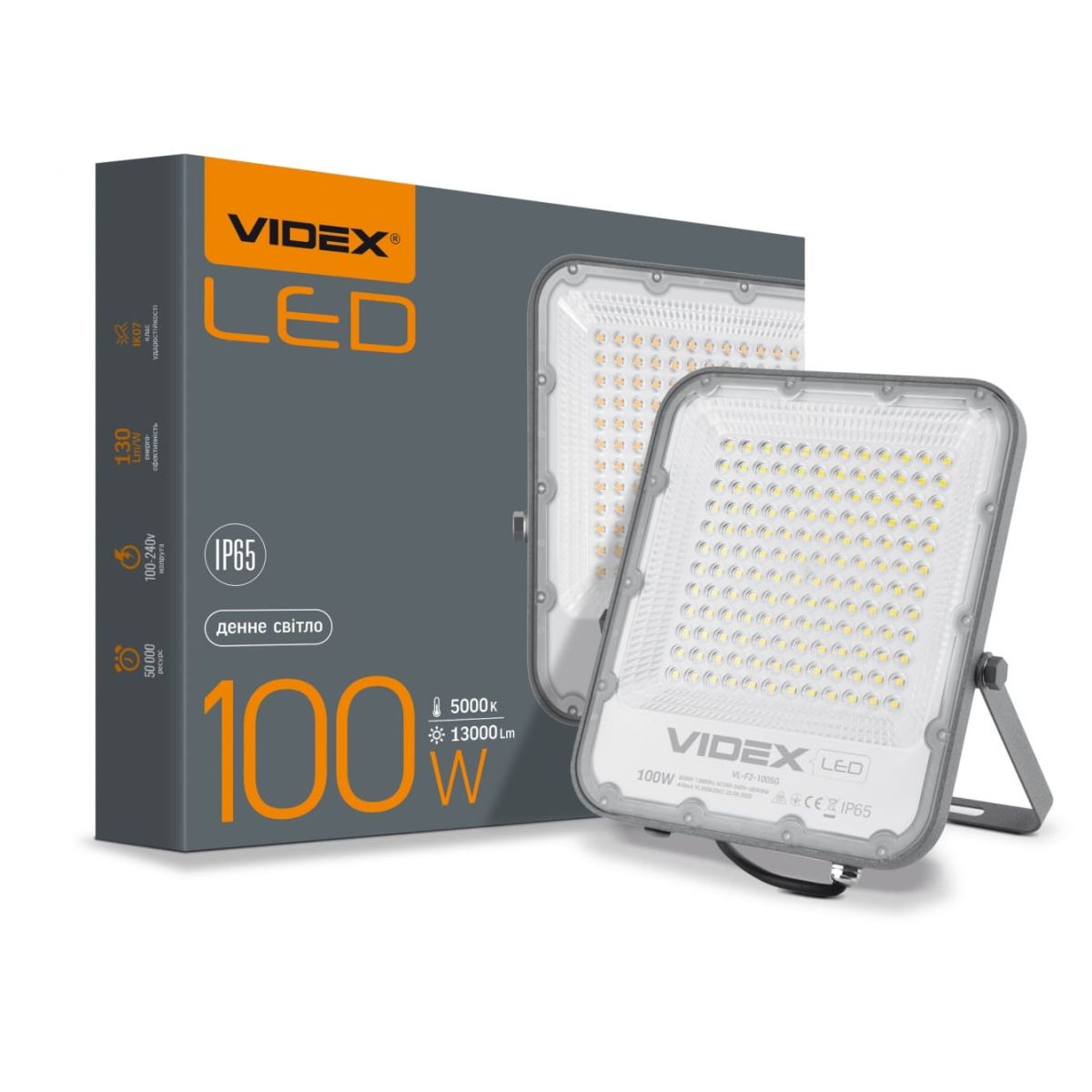 Прожектор Videx LED PREMIUM F2 100W 5000K  (VL-F2-1005G)