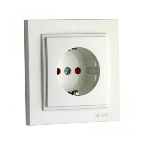 Розетка 1-на із заземленням Mono Electric DESPINA  біла