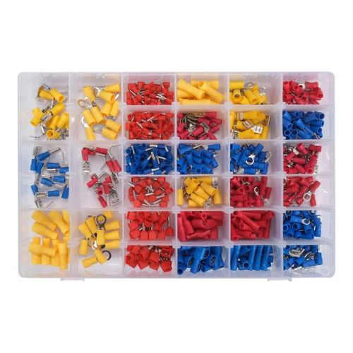 Набір електричних роз'ємів з ізоляцією і клем YATO: 600 шт, в футлярі