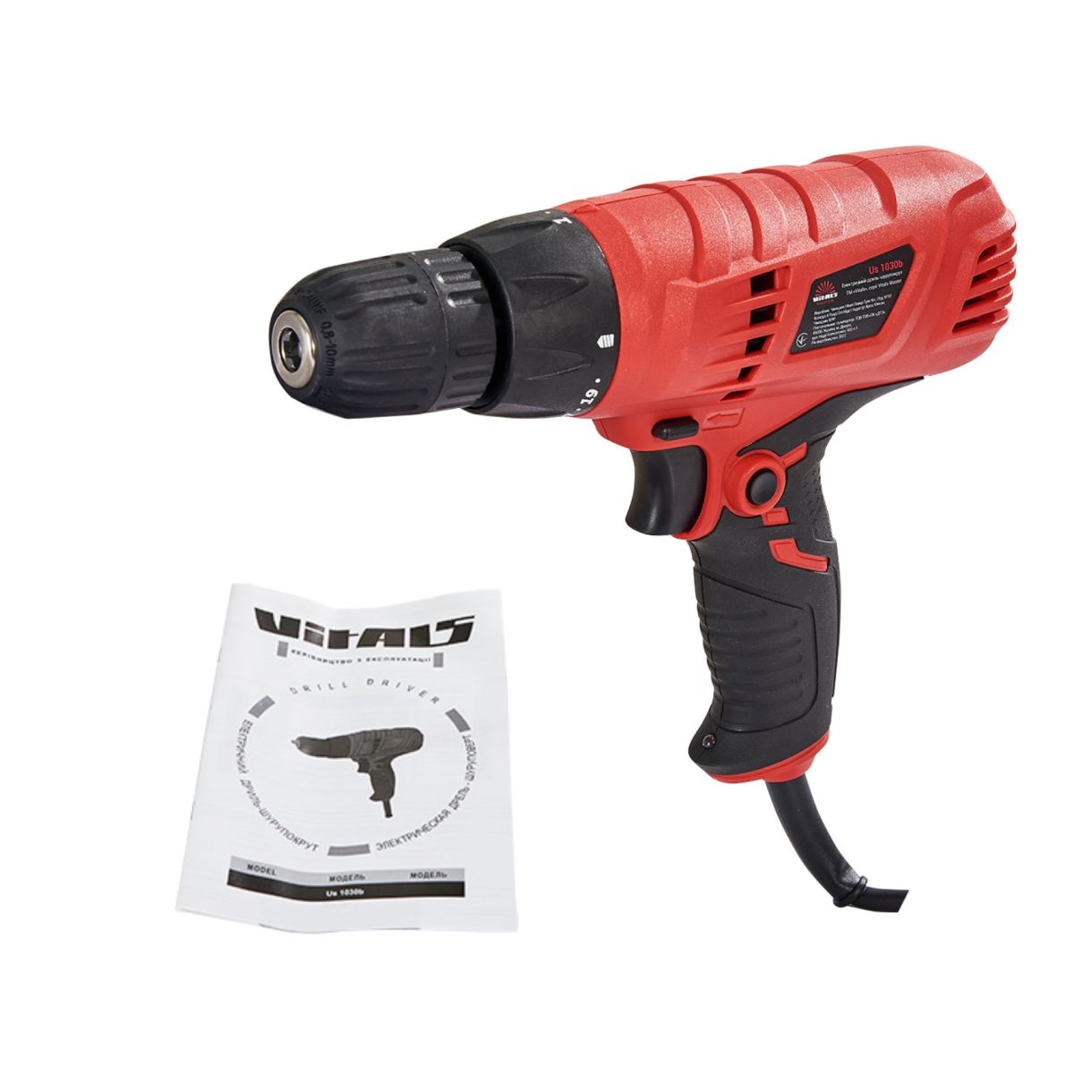 Дриль-шурупокрут електричний Vitals Master Us 1030b