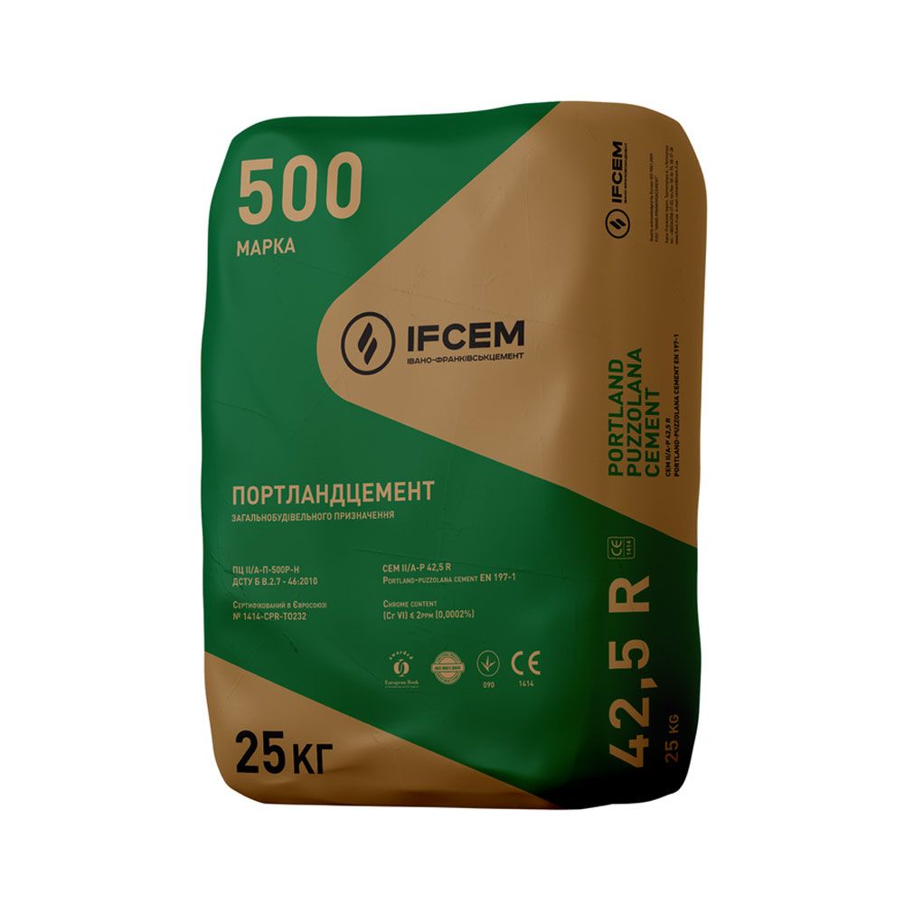 Цемент М-500 /ПЦ II/A-Ш-500/25 кг.