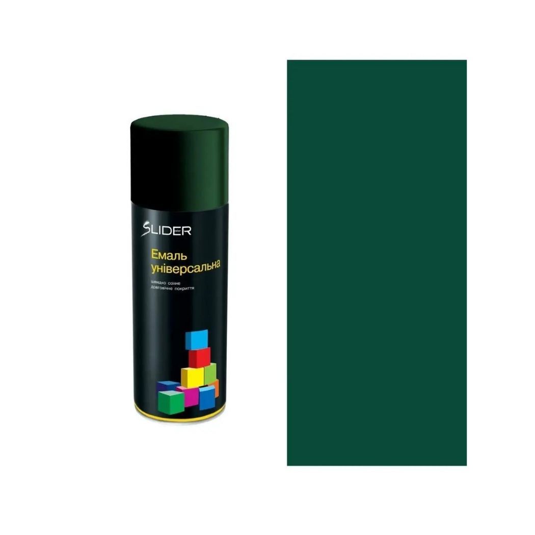 Емаль SLIDER color універсальна 6005 темно-зелена 400 мл