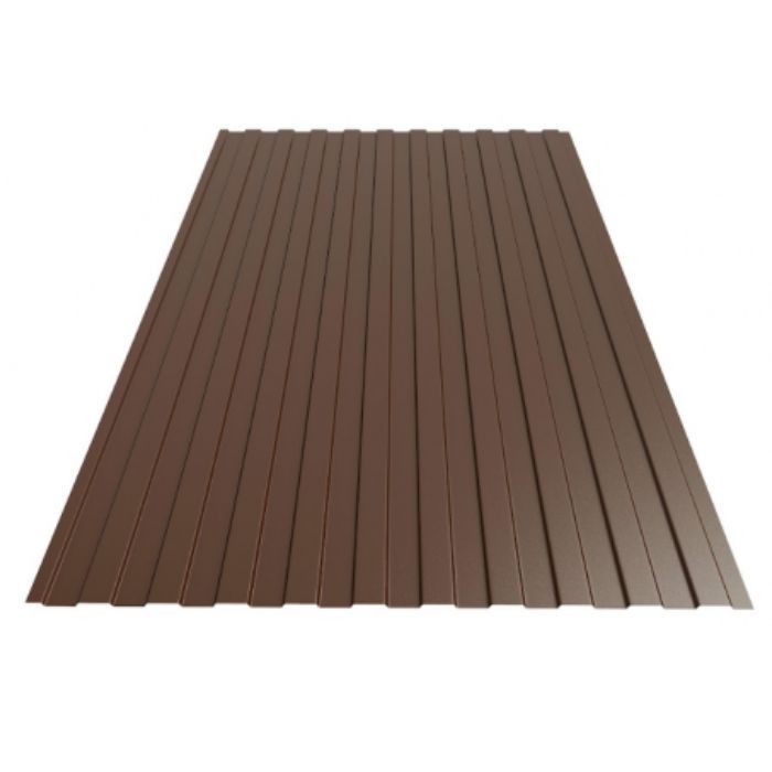 Профнастил ПС-10  RAL 8017 (МАТ Коричневий ) 0,45х1200х2000мм (2,4м2)