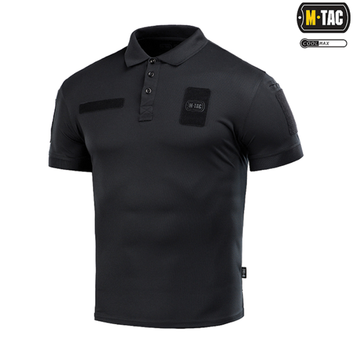 Футболка поло M-Tac Elite Tactical Coolmax - Black, Розмір XL