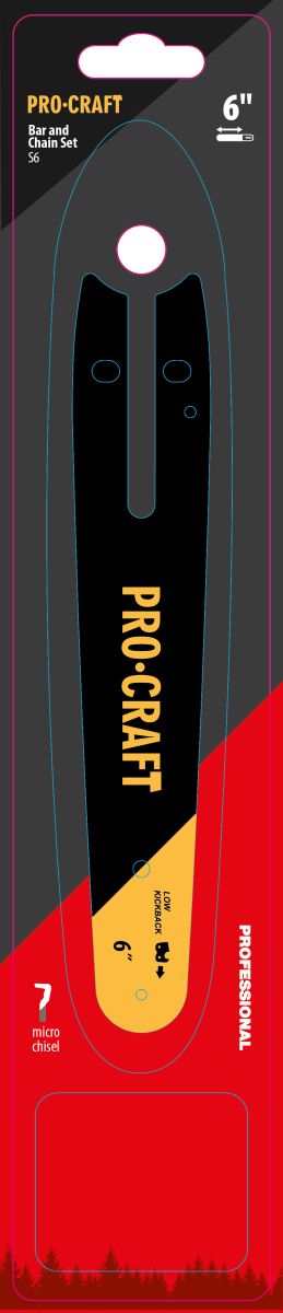 Комплект із шини та ланцюга Procraft S6 Universal (2 ланцюги та 1 шина)