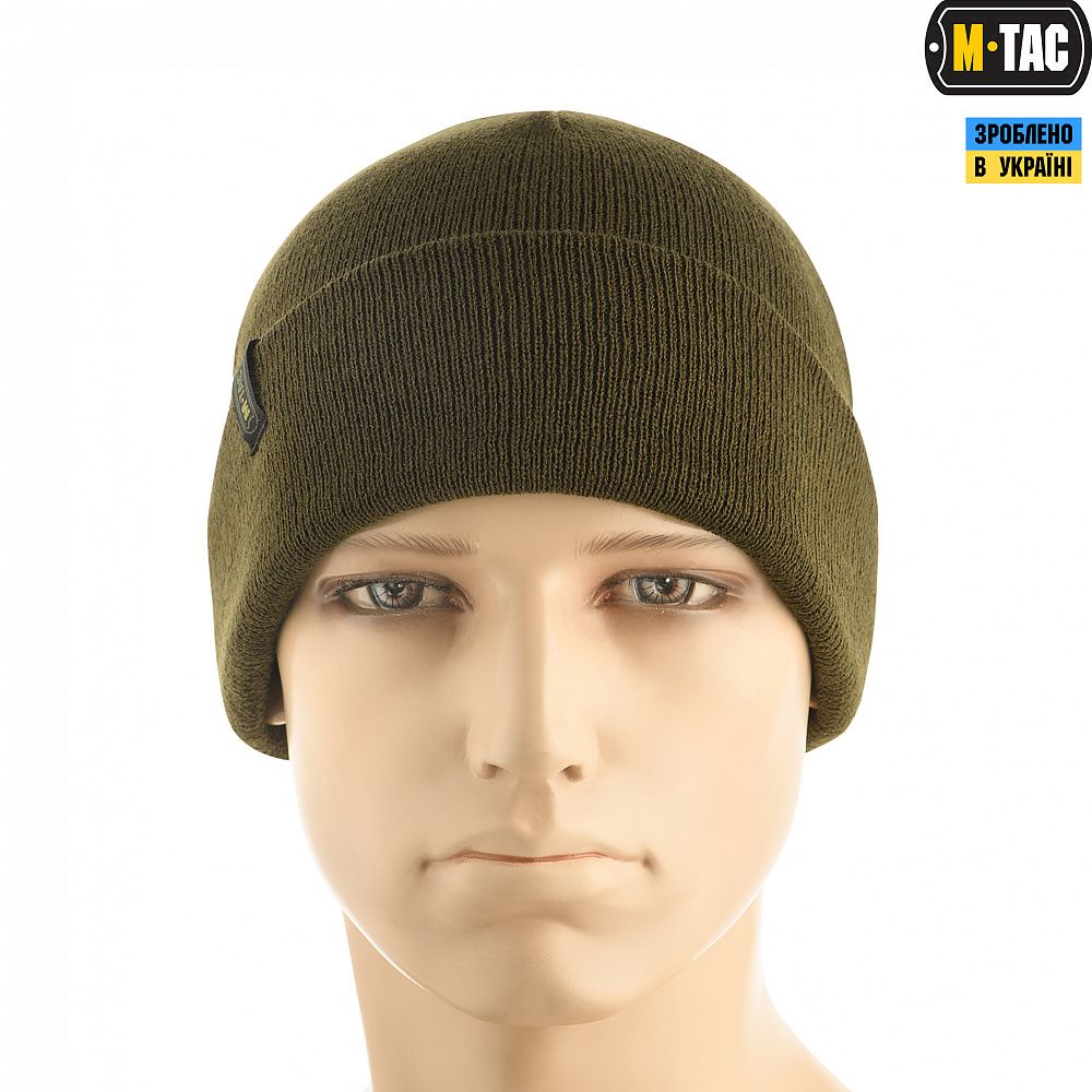 Шапка M-Tac тонка в'зка 100% акрил dark olive (р.L/XL)