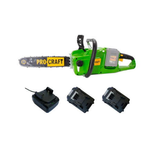 Акумуляторна ланцюгова пила Procraft PCA40 (з батареями 4 Аг та зарядним пристроєм)