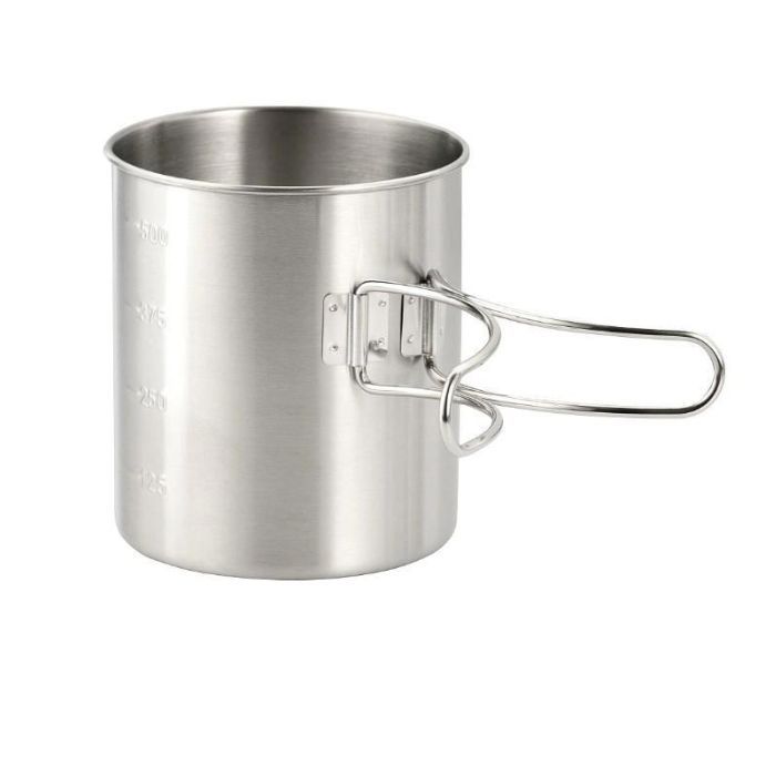 Кружка M-Tac з нержавіючої сталі похідна 450 мл зі складною ручкою