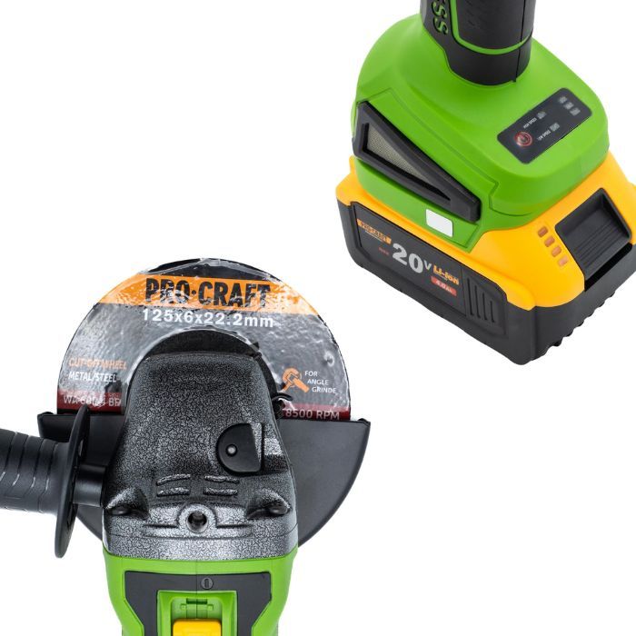 Безщіткова акумуляторна болгарка Procraft PWA216