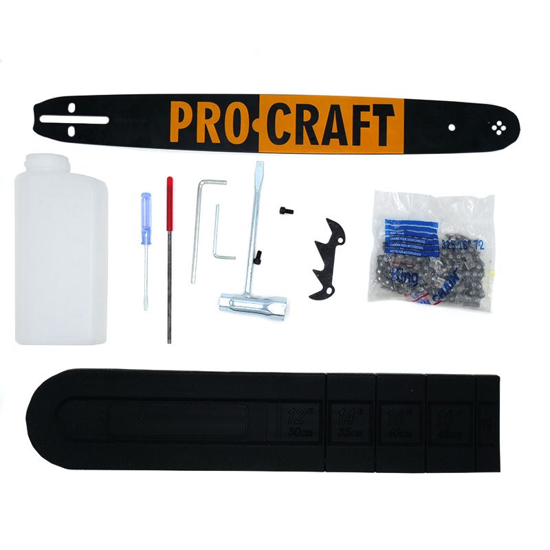 Бензопила Procraft GS450 + Олива 2T 1л +  Олива для ланцюга Procraft 1л