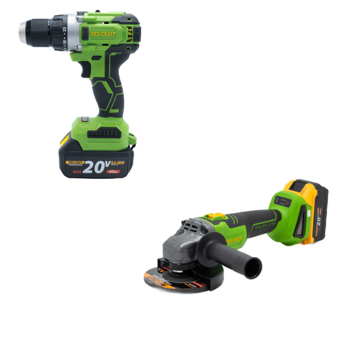 Шуруповерт Procraft PA21Li (Без акб та зп)+Шліф машина акум. PWA-216