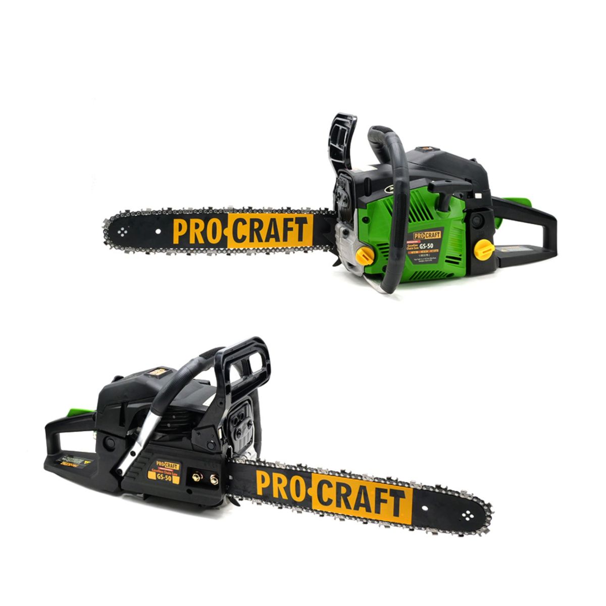 Бензопила Procraft GS50 (2 шина, 2 ланцюг - 40, 45)
