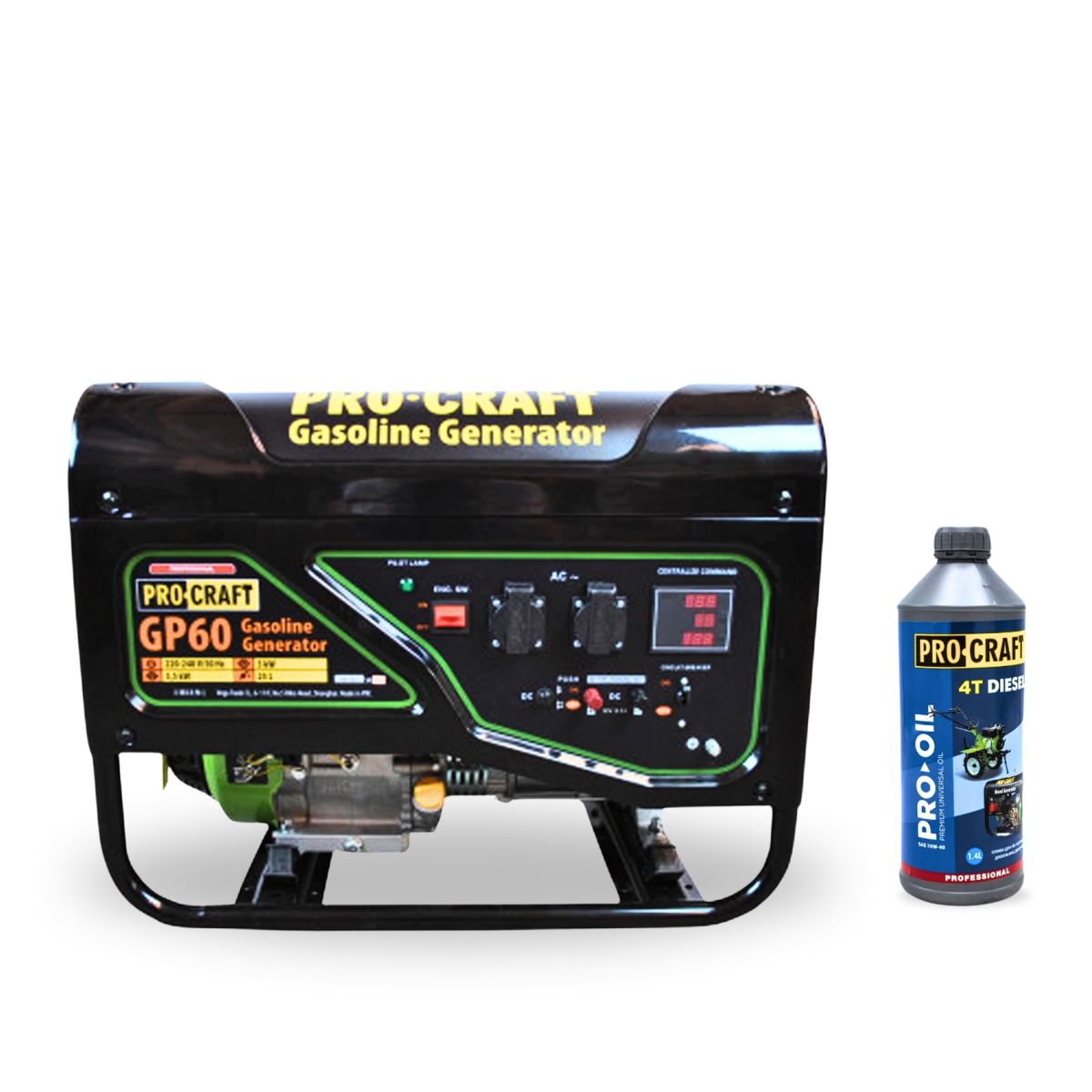 Генератор бензиновий PROCRAFT GP60 + Олива PROCRAFT 4T DIESEL 1.4л.