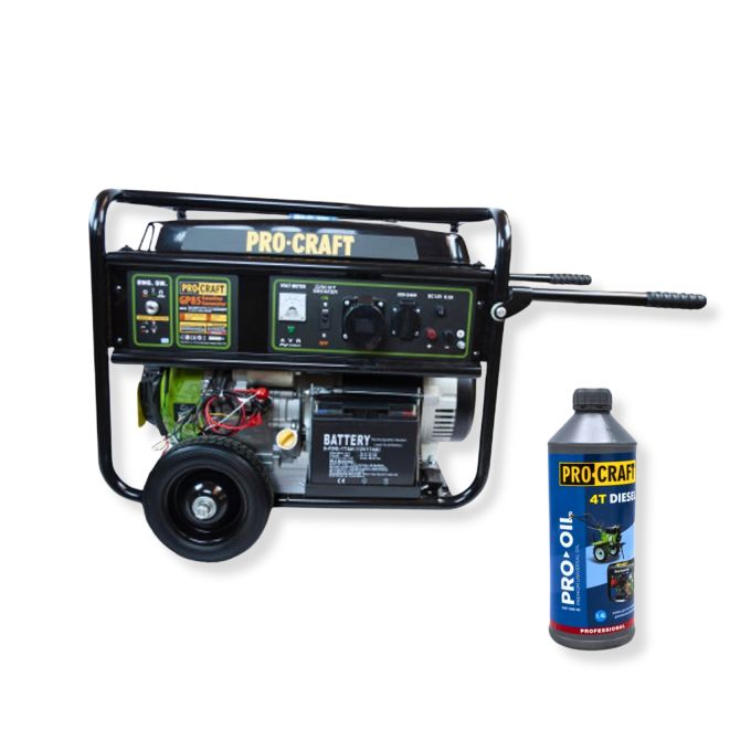 Генератор бензиновий PROCRAFT GP85 + Олива PROCRAFT 4T DIESEL 1.4л