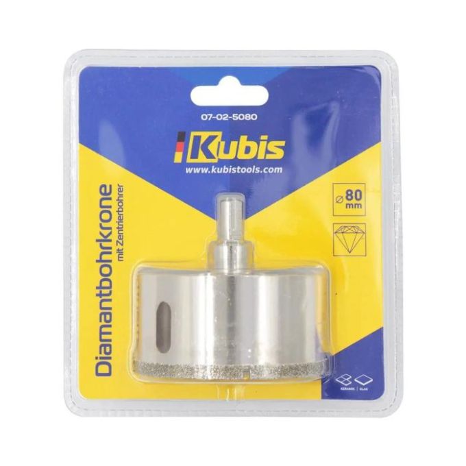 Свердло корончате діамантове KERAMIK PLUS 80мм з центруючим свердлом