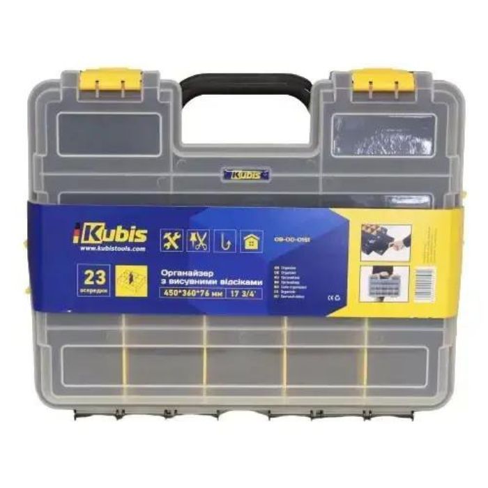 Організатор висувними відсіками 23 осередки, 450*360*76 мм (17 3/4'), ТМ Kubis