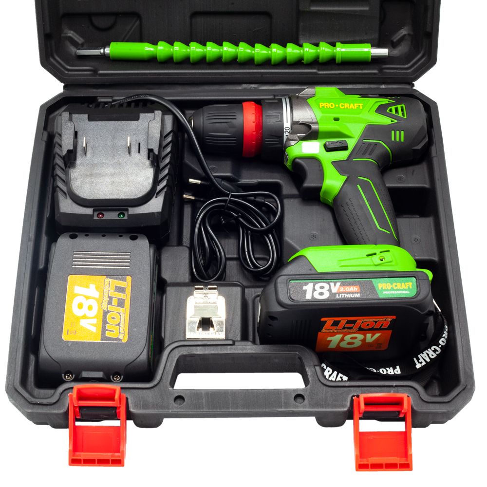 Шуруповерт Procraft PA18DFR + Акумуляторний ліхтар Procraft LP20