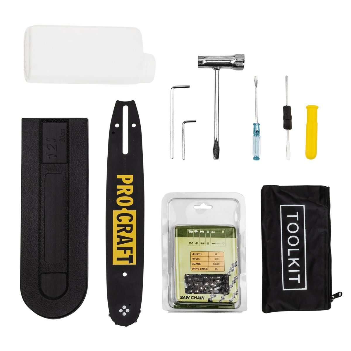 Бензопила Procraft K300S + Олива Procraft для ланцюга 1 л + Олива Procraft моторна 2-тактна 1 л