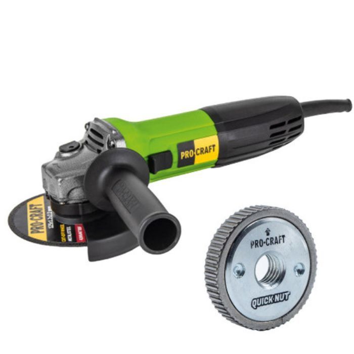 Кутошліфувальна машина Procraft PW1100 125 мм + Швидкозатискна гайка Procraft M14