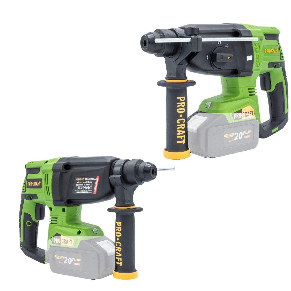 Акумуляторний перфоратор Procraft PHA40 (без АКБ та ЗП)