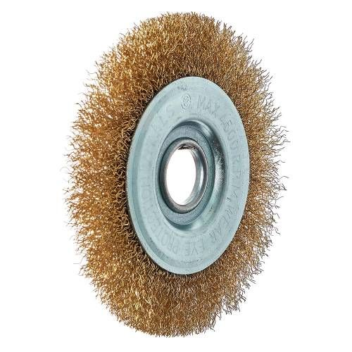 Щітка дискова Vitals гофрована латунована 125×22,2 м, 0,3 мм