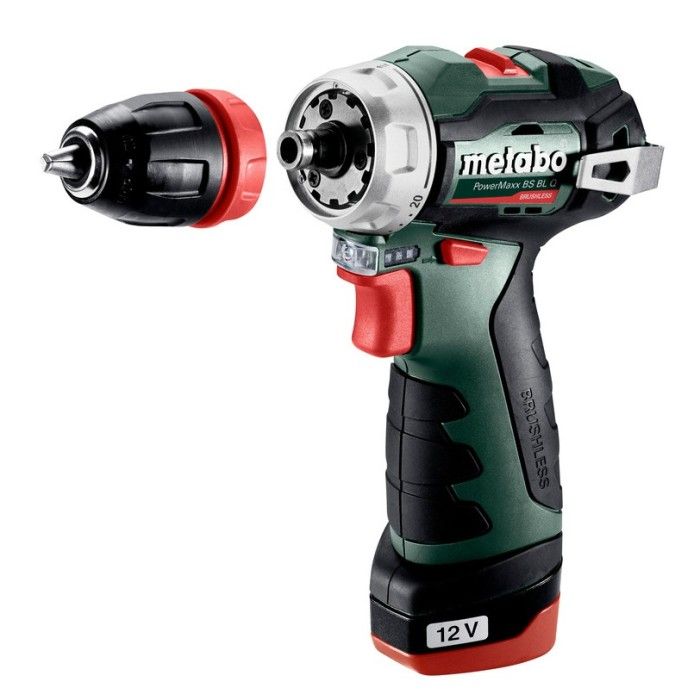 Акумуляторний дриль-шуруповерт Metabo PowerMaxx BS BL Q (2х12 В, 2 А*год) (601749500)