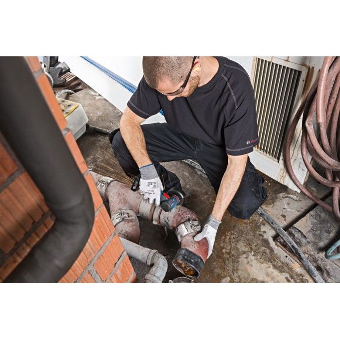 Акумуляторна кутова шліфувальна машина Bosch GWS 12V-76 Professional, 2 акб 3 Ah