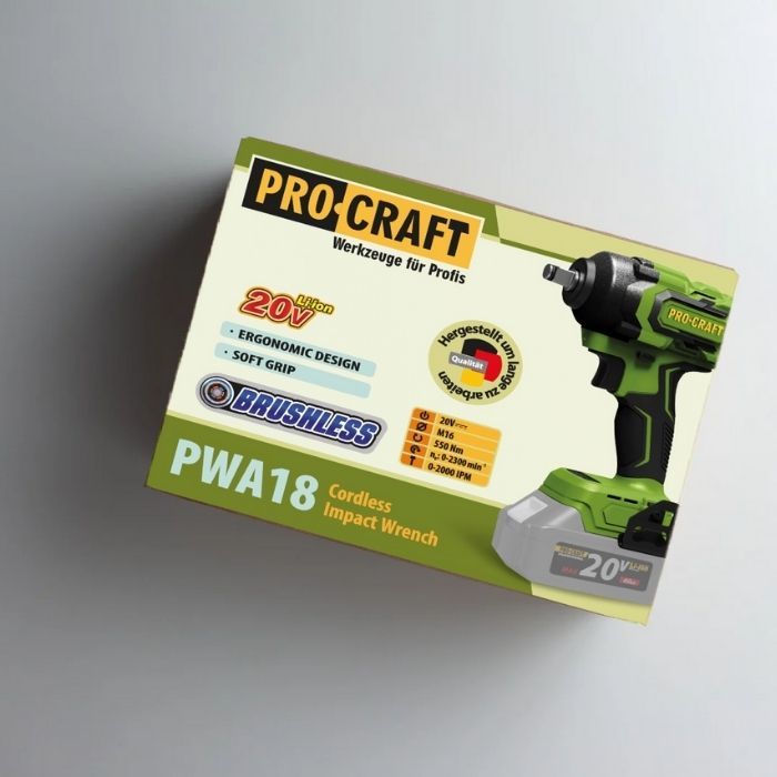 Акумуляторний гайковерт Procraft PWA18 (без АКБ та ЗП)