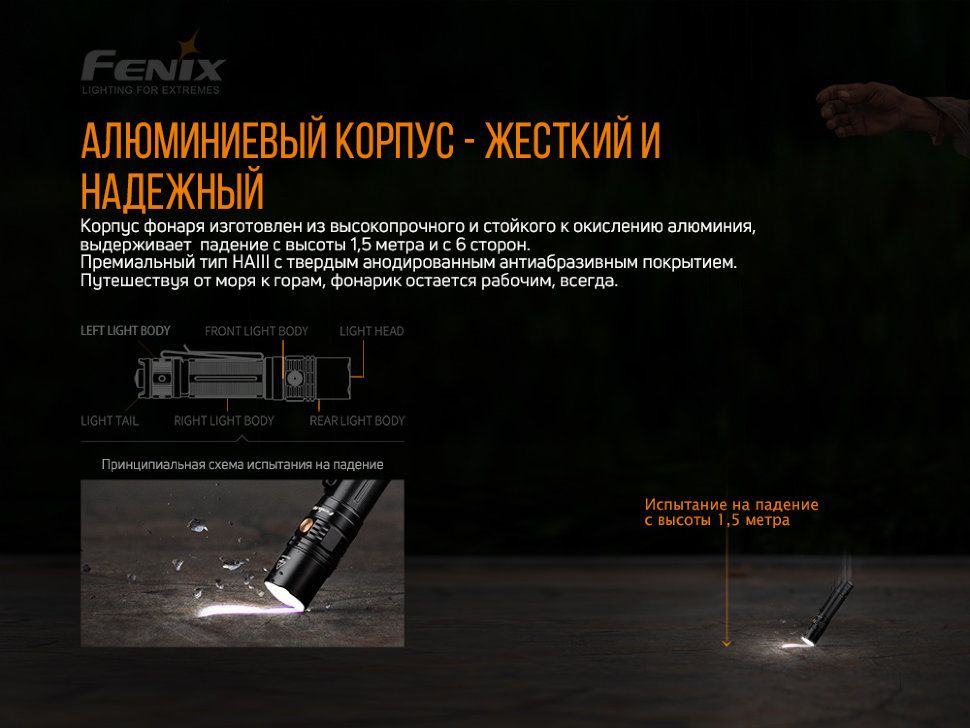 Ліхтар ручний Fenix PD36R+ліхтар ручний Fenix E01 V2.0 у подарунок