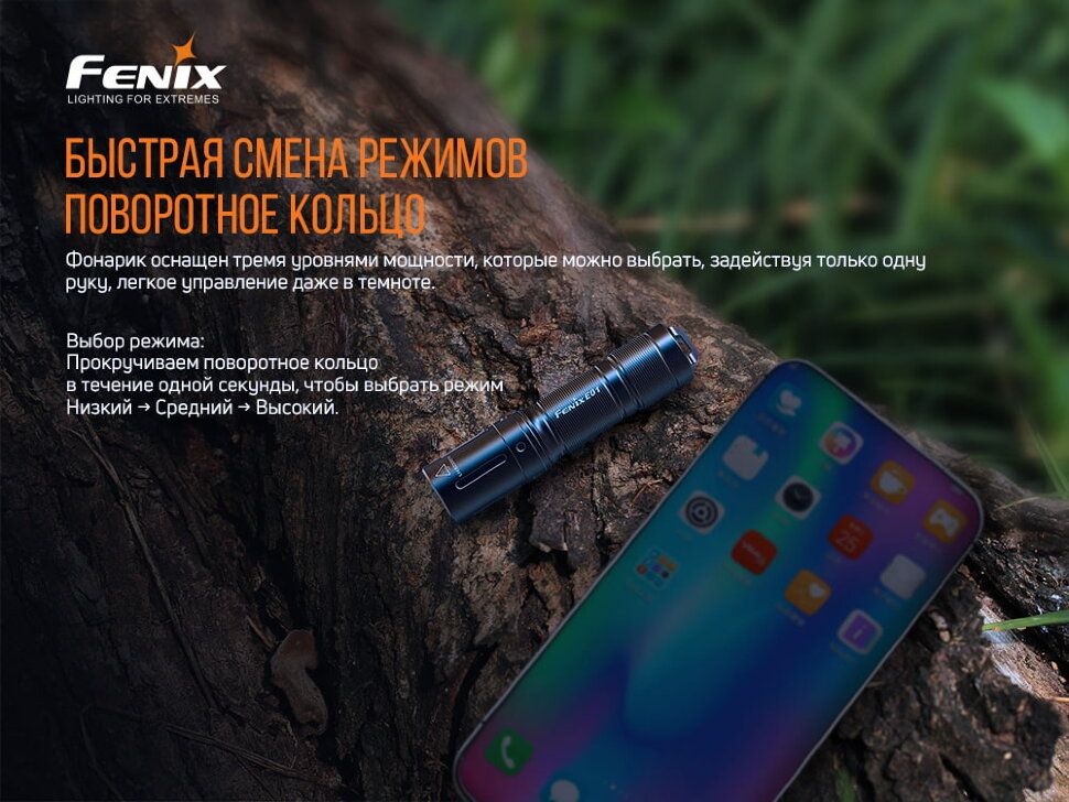 Ліхтар ручний Fenix PD36R+ліхтар ручний Fenix E01 V2.0 у подарунок