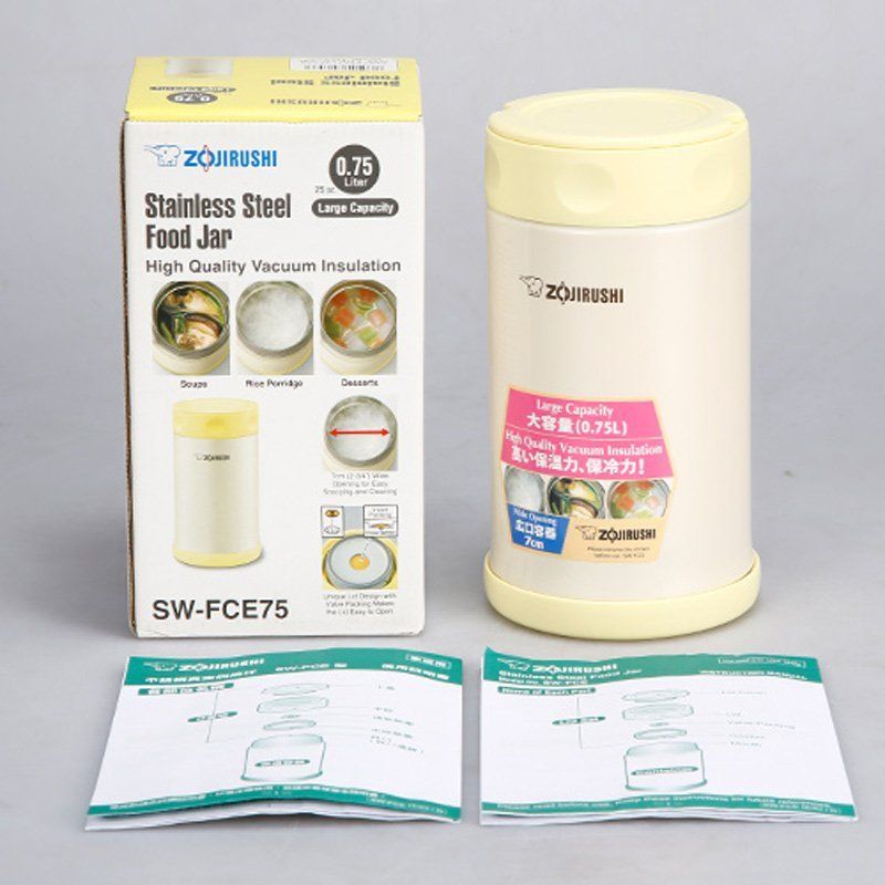 Пищевой термоконтейнер ZOJIRUSHI SW-FCE75YP 0.75 л ц:бежевый